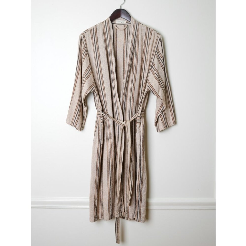 Oddbird Emine Striped Long Turkish Robe - S/M